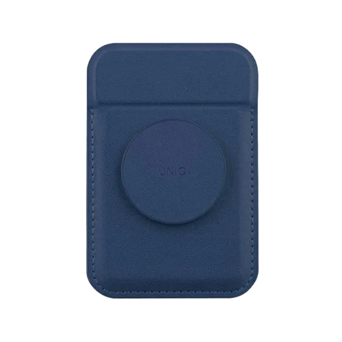 Uniq Flixa Magnetic Card Holder And Pop-Out Grip-Stand - Navy Blue - Tashqila Uniq Flixa Magnetic Card Holder And Pop-Out Grip-Stand - Navy Blue - Tashqila